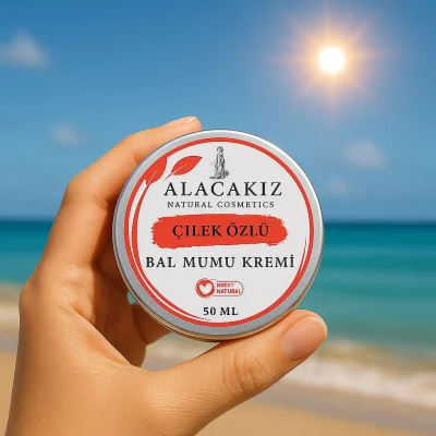 Çilek Özlü Bal Mumu Kremi